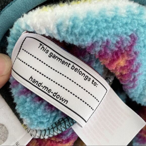 Patagonia Girls Retro Aztec Print Lightweight Synchilla Snap-T Pullover Fleece L - Picture 9 of 13